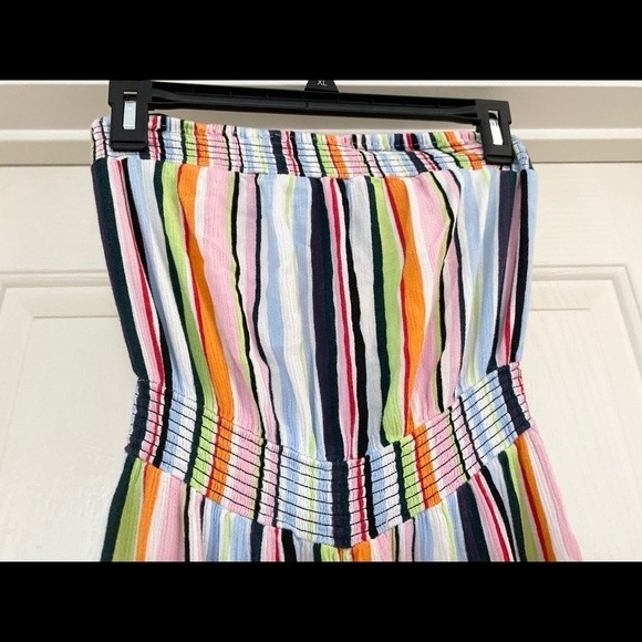 Forever 21 Striped Jumpsuit Strapless Gauze S Small - Picture 4 of 8